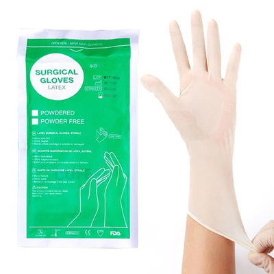 acheter Stérilisation chimique Gants -médica Examen jetable Alimenté Poudre chirurgicale sans poids Gants médicaux en latex pour l'hôpital fabrication en ligne