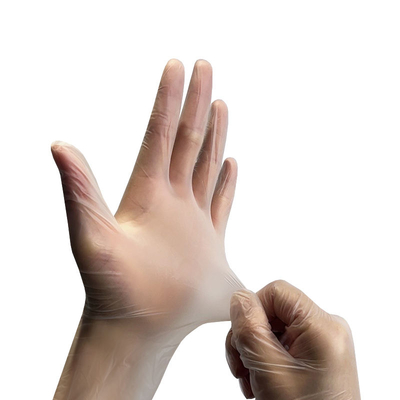 Bon prix 100 pièces/sac Gants d'examen médical alimentaire Gants de sécurité en vinyle Gants en PVC transparents sans poudre en ligne