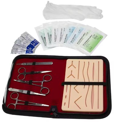 acheter Kit de pratique de suture chirurgicale professionnelle avec une bio-fidélité supérieure, une variété de plaies pré-coupées et des instruments de qualité clinique fabrication en ligne