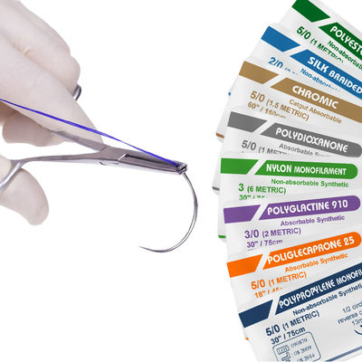 Bon prix SUTURE chirurgicale sans nœud à barbe de type PDO, absorbable dans une seule direction en ligne