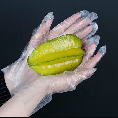 Bon prix Gants jetables en PE de qualité alimentaire avec texture gaufrée antidérapante et emballés individuellement pour l'hygiène en ligne