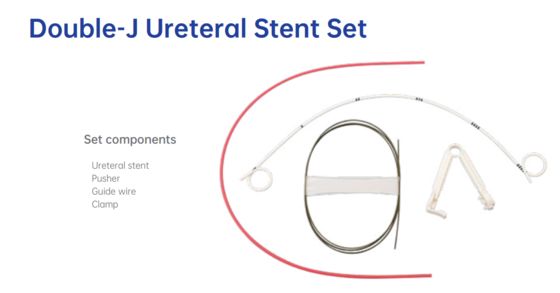 Bon prix Medical-Grade Double J Ureteral Stent Set – Class II PVC with 22mm-26mm Length for Optimal Urinary Healing en ligne
