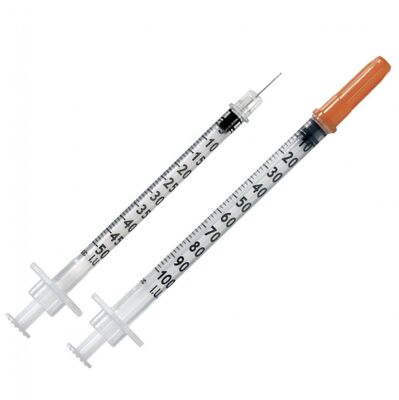 Bon prix Seringues d'insuline stériles jetables - 1 ml/0,5 ml/0,3 ml d'aiguille fixe, matériau PVC à haute transparence, certifié CE et ISO en ligne