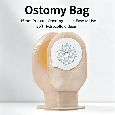 Bon prix Un sac d'ostomie adhésif en une pièce à extrémité ouverte, sac de colostomie drainable, sac jetable pour le soin de l'ostomie, sac fécal CE classe I, adulte En ligne