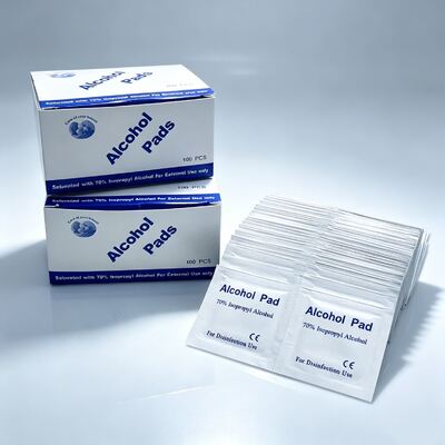 Bon prix Lingettes d'alcool non tissées stériles à bas prix, tampons de préparation à l'alcool isopropylique à 70%, tampons d'alcool de qualité médicale de 60 mm En ligne