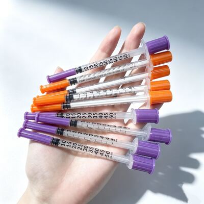 Bon prix Seringues d'insuline jetables 0,5cc 1cc Médical Etral Seringues d'insuline à paroi mince avec couleur personnalisée En ligne