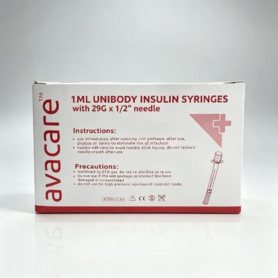 Bon prix AVACARE Seringues d' insuline 0,5 cc 1 cc paroi régulière avec bouchon orange Seringues d' insuline jetables En ligne