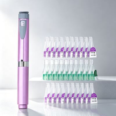 Bon prix 60 unités de stylo injecteur de peptides réutilisable avec échelle transparente et étui de voyage avec 2 cartouches de 3 ml En ligne