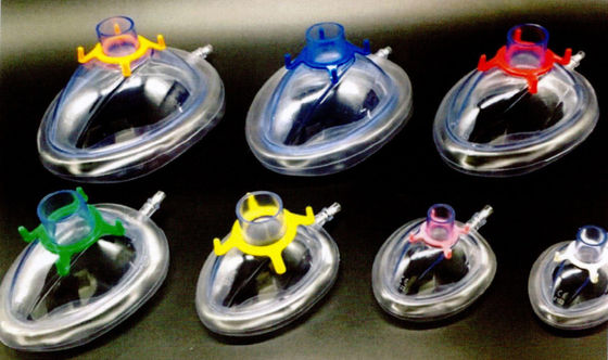 Bon prix Dispositifs rouges de voie aérienne d'anesthésie de masque d'anesthésie de PVC d'air d'Odm de masque adulte de coussin en ligne